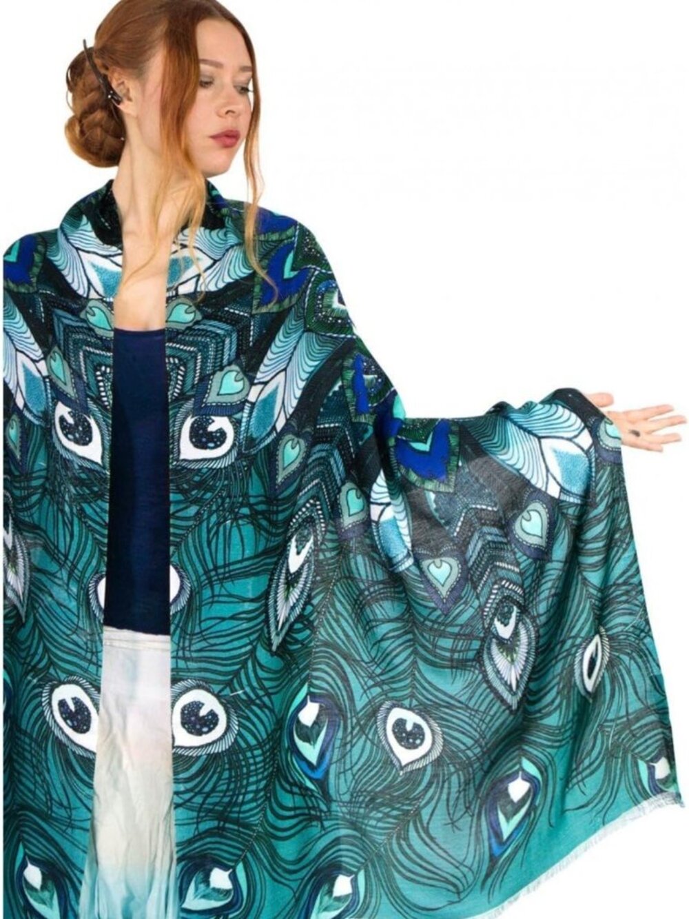 Hand-Painted Pure Cotton Scarves | Unique Digital Print Fashion Accessories